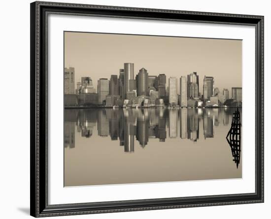 Reflection of Buildings in Water, Boston, Massachusetts, USA--Framed Photographic Print