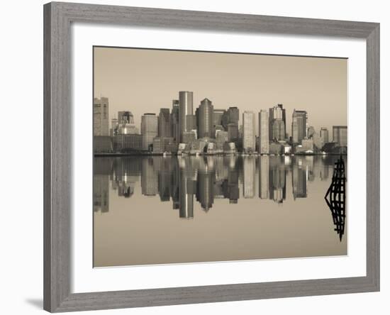 Reflection of Buildings in Water, Boston, Massachusetts, USA-null-Framed Photographic Print