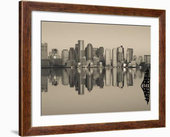 Reflection of Buildings in Water, Boston, Massachusetts, USA-null-Framed Photographic Print