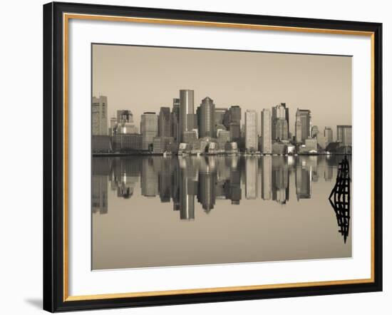 Reflection of Buildings in Water, Boston, Massachusetts, USA-null-Framed Photographic Print