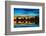 Reflection of buildings on water, Lake Merritt, Oakland, California, USA-null-Framed Photographic Print