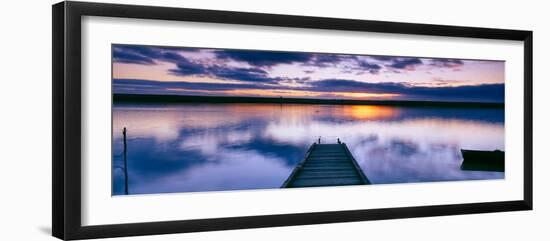 Reflection of Clouds on Water, Chesil Beach, Portland, Dorset, England-null-Framed Photographic Print