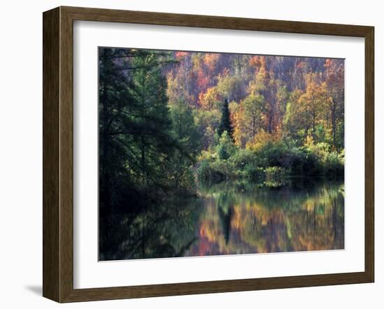 Reflection of Fall Foliage-Marilyn Parver-Framed Photographic Print