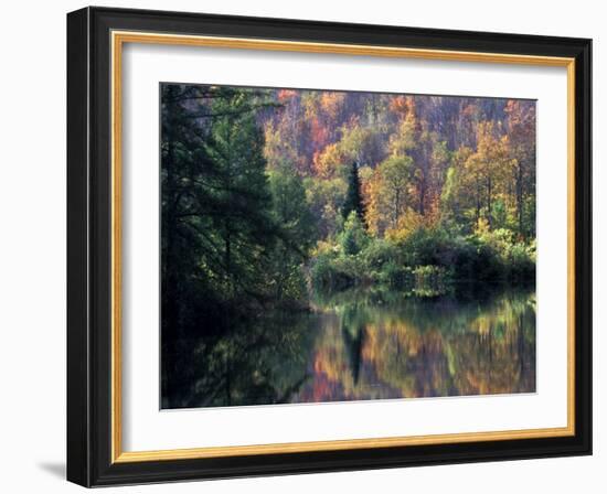 Reflection of Fall Foliage-Marilyn Parver-Framed Photographic Print