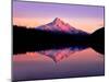 Reflection of mountain range in a lake, Mt Hood, Lost Lake, Mt Hood National Forest, Oregon, USA-null-Mounted Photographic Print