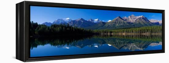 Reflection of Mountains in Herbert Lake, Banff National Park, Alberta, Canada-null-Framed Premier Image Canvas