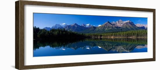 Reflection of Mountains in Herbert Lake, Banff National Park, Alberta, Canada-null-Framed Photographic Print