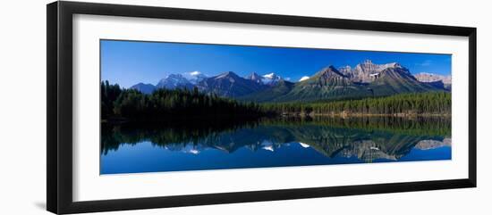 Reflection of Mountains in Herbert Lake, Banff National Park, Alberta, Canada-null-Framed Photographic Print