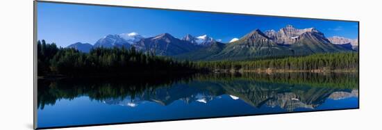 Reflection of Mountains in Herbert Lake, Banff National Park, Alberta, Canada-null-Mounted Photographic Print