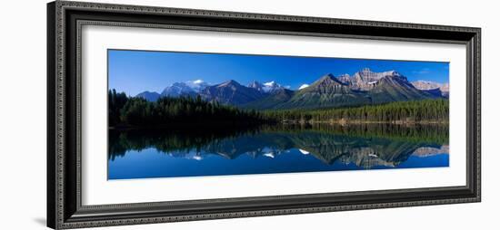 Reflection of Mountains in Herbert Lake, Banff National Park, Alberta, Canada-null-Framed Photographic Print