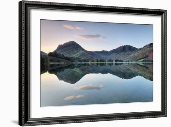 Reflection of Mountains in the Lake, Buttermere Lake, English Lake District, Cumbria, England-null-Framed Photographic Print