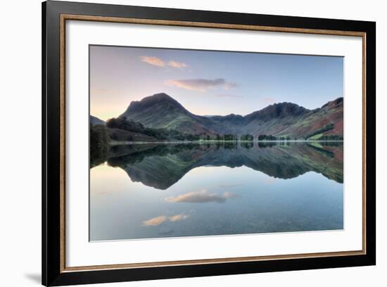Reflection of Mountains in the Lake, Buttermere Lake, English Lake District, Cumbria, England--Framed Photographic Print