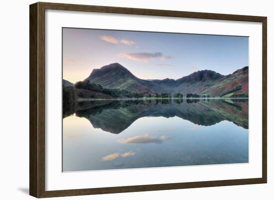 Reflection of Mountains in the Lake, Buttermere Lake, English Lake District, Cumbria, England--Framed Photographic Print