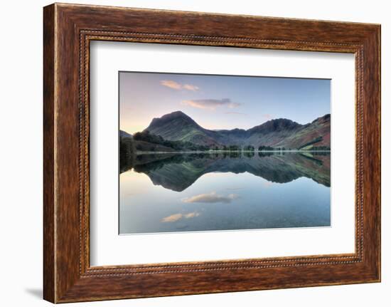 Reflection of Mountains in the Lake, Buttermere Lake, English Lake District, Cumbria, England-null-Framed Photographic Print