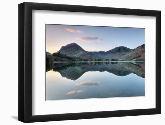 Reflection of Mountains in the Lake, Buttermere Lake, English Lake District, Cumbria, England-null-Framed Photographic Print