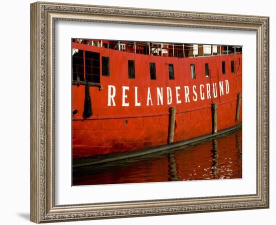 Reflection of Ship on Harbor, Helsinki, Finland-Nancy & Steve Ross-Framed Photographic Print