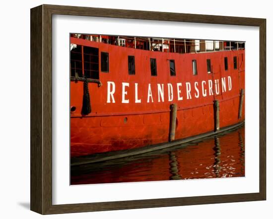 Reflection of Ship on Harbor, Helsinki, Finland-Nancy & Steve Ross-Framed Photographic Print