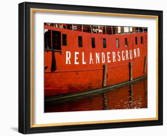 Reflection of Ship on Harbor, Helsinki, Finland-Nancy & Steve Ross-Framed Photographic Print