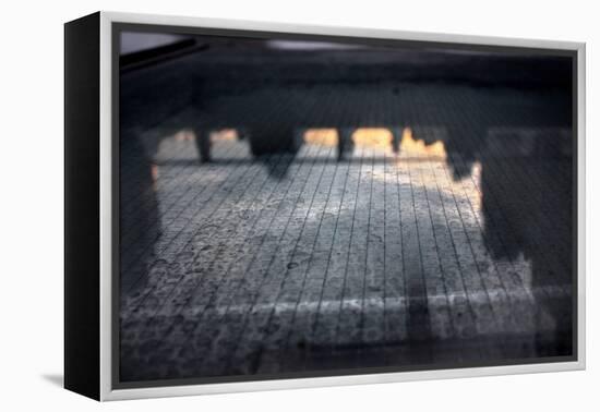 Reflection of Sunset Over New York City-null-Framed Stretched Canvas