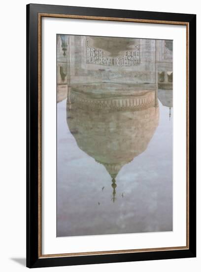 Reflection of the Dome of the Taj Mahal, Agra, Uttar Pradesh, India, Asia-Martin Child-Framed Photographic Print