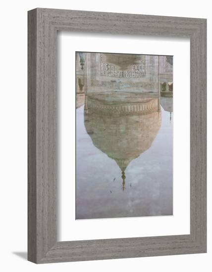 Reflection of the Dome of the Taj Mahal, Agra, Uttar Pradesh, India, Asia-Martin Child-Framed Photographic Print