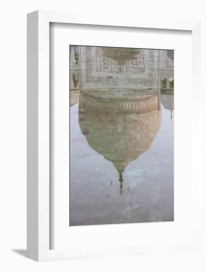 Reflection of the Dome of the Taj Mahal, Agra, Uttar Pradesh, India, Asia-Martin Child-Framed Photographic Print