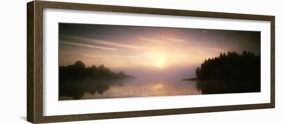 Reflection of Trees and Clouds on Water, Vuoksi River, Imatra, Finland-null-Framed Photographic Print