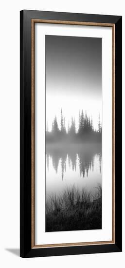 Reflection of Trees in a Lake, Mt Rainier, Mt Rainier National Park, Pierce County-null-Framed Photographic Print