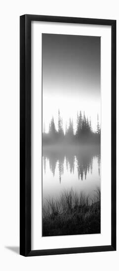 Reflection of Trees in a Lake, Mt Rainier, Mt Rainier National Park, Pierce County-null-Framed Photographic Print