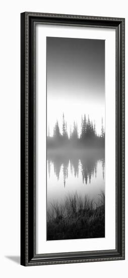 Reflection of Trees in a Lake, Mt Rainier, Mt Rainier National Park, Pierce County-null-Framed Photographic Print