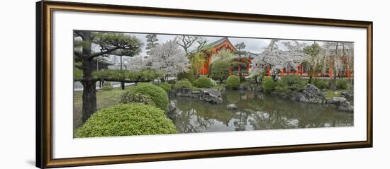 Reflection of Trees in Pond at Sanjusangen-Do Temple, Higashiyama District, Kyoto-null-Framed Photographic Print