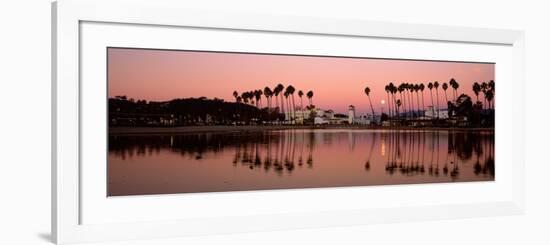 Reflection of Trees in Water, Santa Barbara, California, USA-null-Framed Photographic Print