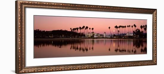 Reflection of Trees in Water, Santa Barbara, California, USA-null-Framed Photographic Print