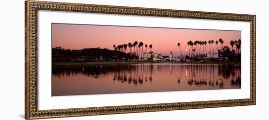 Reflection of Trees in Water, Santa Barbara, California, USA-null-Framed Photographic Print