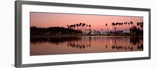 Reflection of Trees in Water, Santa Barbara, California, USA-null-Framed Photographic Print