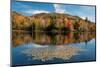 Reflection of trees on water, Adirondack Mountains State Park, New York State, USA-null-Mounted Photographic Print