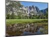 Reflection of Yosemite Falls in Merced River, Yosemite National Park, California, USA-null-Mounted Photographic Print