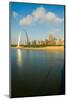 Reflection on Gateway Arch ("Gateway to the West") and skyline of St. Louis, Missouri at sunrise...-null-Mounted Photographic Print