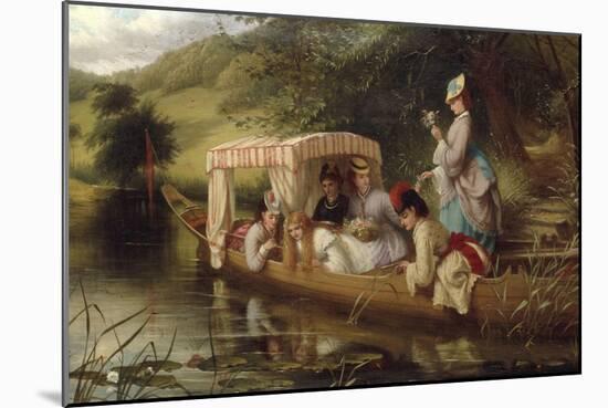 Reflections, 1873 (Ladies in a boat)-Thomas Brooks-Mounted Giclee Print