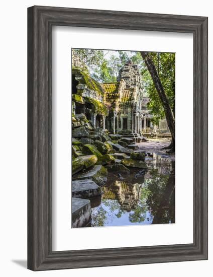 Reflections at Ta Prohm Temple (Rajavihara)-Michael Nolan-Framed Photographic Print