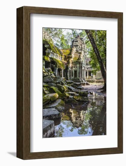 Reflections at Ta Prohm Temple (Rajavihara)-Michael Nolan-Framed Photographic Print