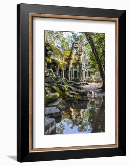 Reflections at Ta Prohm Temple (Rajavihara)-Michael Nolan-Framed Photographic Print