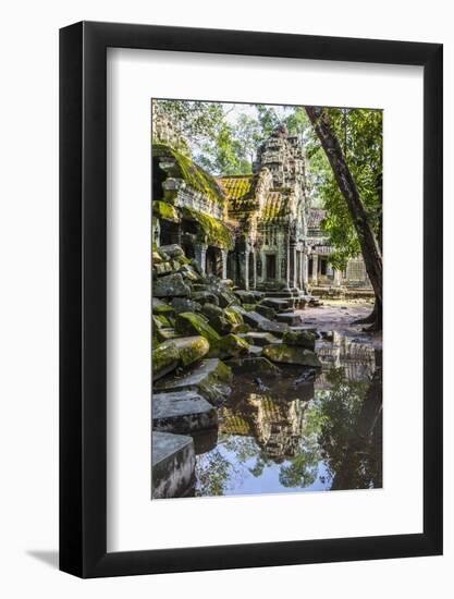 Reflections at Ta Prohm Temple (Rajavihara)-Michael Nolan-Framed Photographic Print