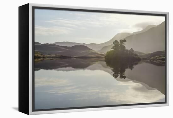 Reflections, Cregannen Lake, Dolgellau, Gwynedd, North Wales, United Kingdom, Europe-Janette Hill-Framed Premier Image Canvas