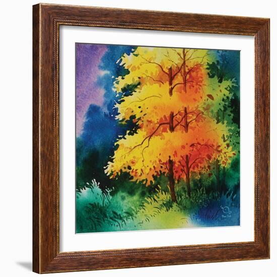 Reflections I-Blue Fish-Framed Art Print