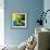 Reflections II-Blue Fish-Framed Art Print displayed on a wall