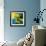 Reflections II-Blue Fish-Framed Art Print displayed on a wall