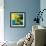 Reflections II-Blue Fish-Framed Art Print displayed on a wall