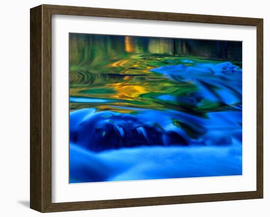 Reflections in Fall, Canton Creek near North Umpquah, Oregon, USA-Janell Davidson-Framed Photographic Print