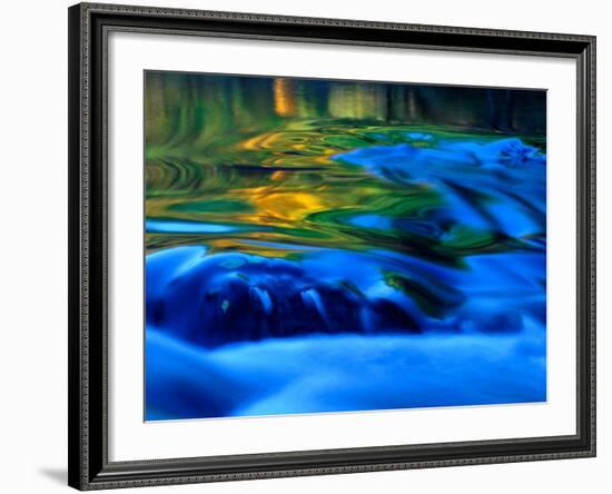 Reflections in Fall, Canton Creek near North Umpquah, Oregon, USA-Janell Davidson-Framed Photographic Print